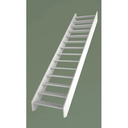 HandyStairs escalier ouvert "Basica60" - pin (40mm) - 1x apprêt blanc - 9 marches (200/151) 2