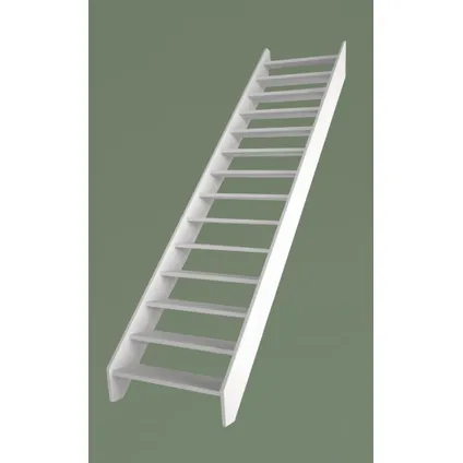 HandyStairs escalier ouvert "Basica60" - pin (40mm) - 1x apprêt blanc - 15 marches (320/241) 2