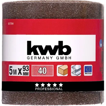 KWB rouleau abrasif 93 mm x 5 mtr - grain 40 - 817704 2