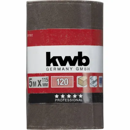 KWB Rouleau de ponçage k120 8178-12 - 5 m x 115 mm 2