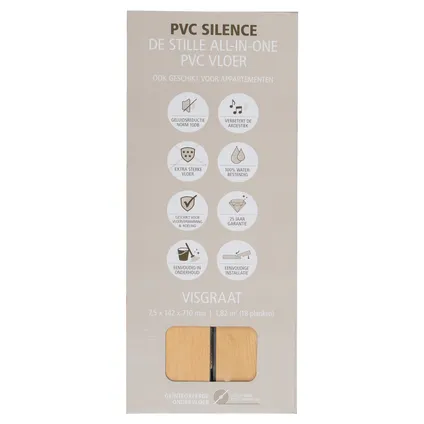 PVC-vloer Silence visgraat Sereen 7,5mm 1,815m² 5