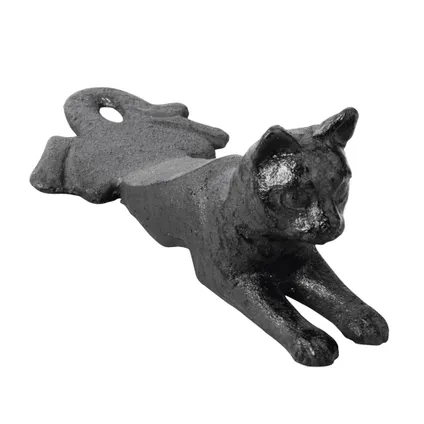 Esschert deurstopper liggende kat - 0.5 kg - gietijzer - zwart 2