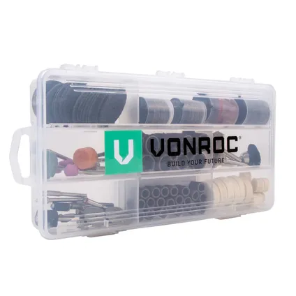 VONROC Roterende multitool 160W met flexibele as | Incl. 232-delige accessoire set 4