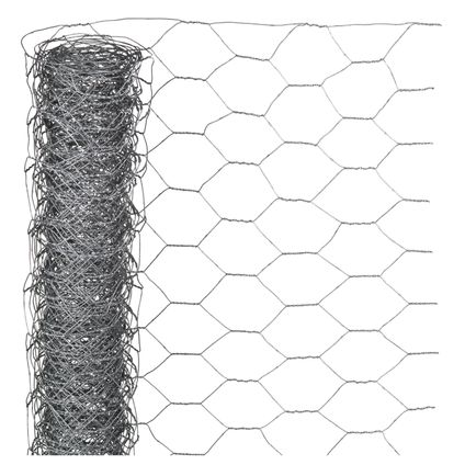 Nature Schermgaas - grijs - verzinkt staal - 100 x 1000 cm - zeskantig
