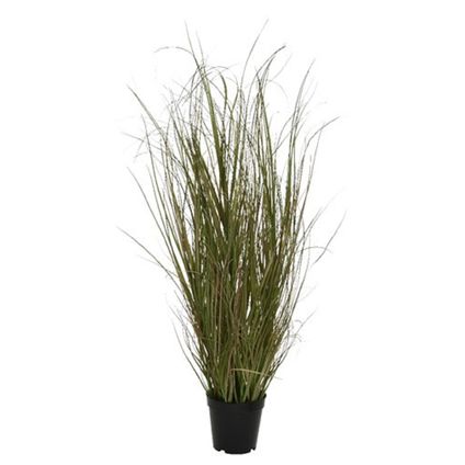 Everlands Kunstplant - siergras - groen - in pot - 60 cm