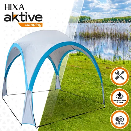 HIXA Aktive Partytent Tent Event Shelter Overzet Wit Blauw 2