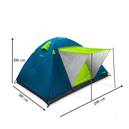 HIXA Aktive Tent 2 Person Dome Festival Blue Green 240x210x130cm 2