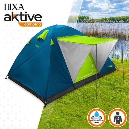 HIXA Aktive Tent 2 Person Dome Festival Blue Green 240x210x130cm 4