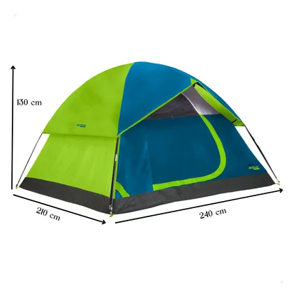 HIXA Aktive Tent 2 Person Dome Festival Blue 240x210x130cm 2
