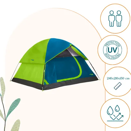 HIXA Aktive Tent 2 Person Dome Festival Blue 240x210x130cm 5