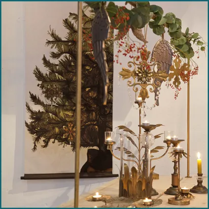 HIXA Decoratieframe Tafelklem Goud Verstelbaar Kerst 135 tot 250 4