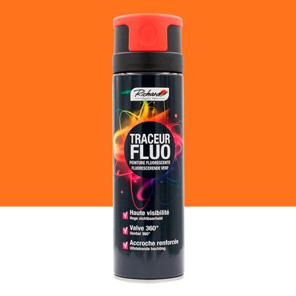 Fluorescerende verf Aerosol - Richard 500 ml - Fluo Oranje