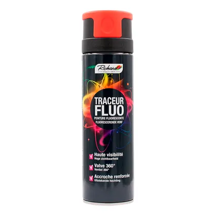 Fluorescerende verf Aerosol - Richard 500 ml - Fluo Oranje 3