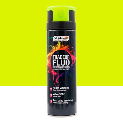 Fluorescerende verf Aerosol - Richard 500 ml - Fluo Geel