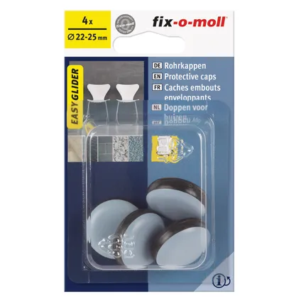 Embout de meuble Fix-O-Moll Easy Glider tube 22-25mm 4 pièces 2
