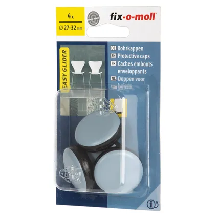 Embout de meuble Fix-O-Moll Easy Glider tube 27-35mm 4 pièces 4