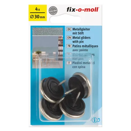 Fix-O-Moll meubelglijders metaal 30 mm 4 st 2