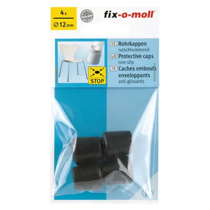 Embout pour meuble antidérapant Fix-O-Moll noir 12mm 4 pièces 2