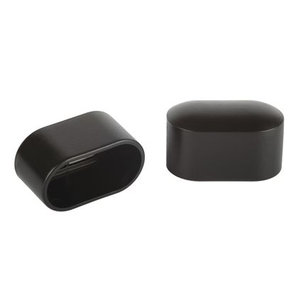 Fix-O-Moll ovale meubeldoppen zwart 38x20mm 4st