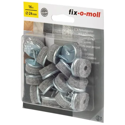 Fix-O-Moll meubelviltglijders met schroef 24mm 16 st 4