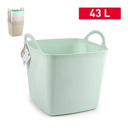 PlasticForte Kuip/emmer/wasmand - flexibel - roze - 43 liter 2