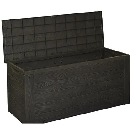 Kussenbox - hout motief - 300 l - 120 x 45 x 58 cm 2