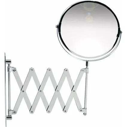 Gerimportport Wandspiegel - make-up - 2x vergrotend - 17 cm - metaal 3