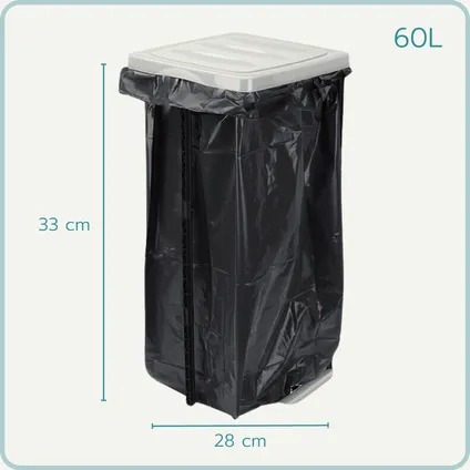Orange85 Porte-sac poubelle blanc 60 litres 4