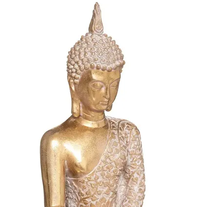 Atmosphera Home deco Boeddha beeld - goud kleurig - 20 x 32 cm 2