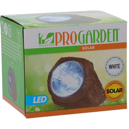Pro Garden Grondspot - solar - tuinverlichting - steen - 12 cm 2