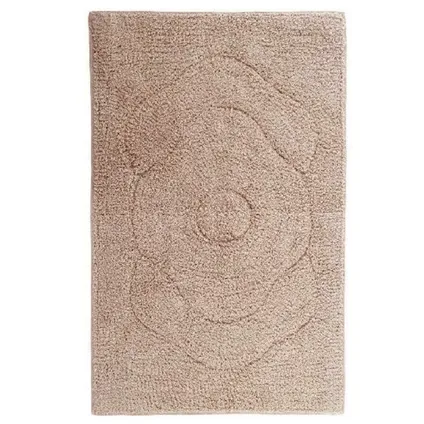 Badmat/badkamerkleed taupe 80 x 50 cm rechthoekig 2