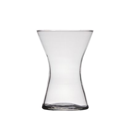Bellatio Design Vaas - transparant - glas - 14 x 20 cm