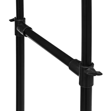 5Five Kledingrek dubbele stang - kunststof/metaal - zwart - 80 x 160cm 4