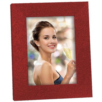 Zep Fotolijst - hout - rood - glitters - 18 x 23 cm