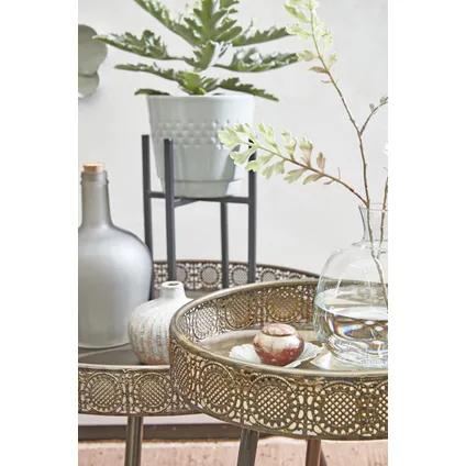 Mica Decorations ronde tafel bronskleurig maat in cm: 45,5 x 70 3