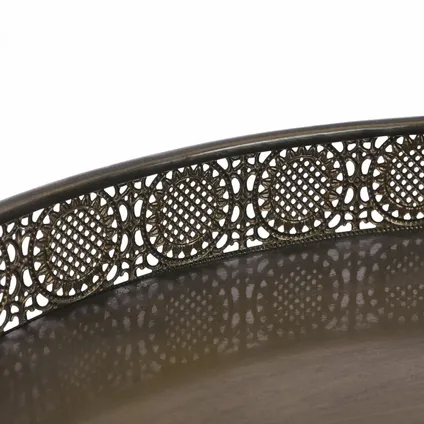 Mica Decorations ronde tafel bronskleurig maat in cm: 45,5 x 70 7
