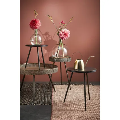 Mica Decorations ronde tafel bronskleurig maat in cm: 45,5 x 70 9