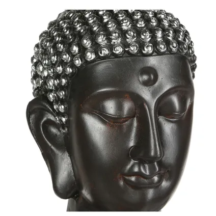 Atmosphera Boeddha beeld - binnen/buiten - polyresin - 63 cm - zilver 2