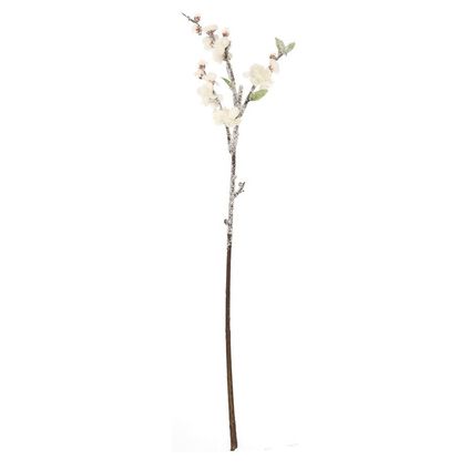 Bellatio flowers & plants Perzikbloesem - besneeuwd - 78 cm