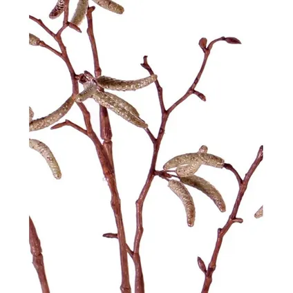 Bellatio flowers & plants Kunsttak - berkenkatjes - 66 cm 2