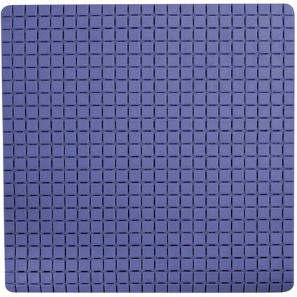 MSV Douche/bad anti-slip mat badkamer - rubber - blauw - 54 x 54 cm
