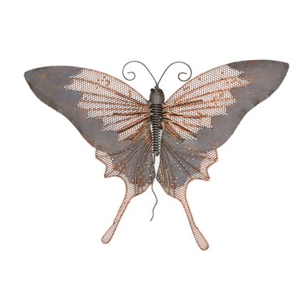 Decoris Muurvlinder - metaal - vlinder - 34 x 24 cm