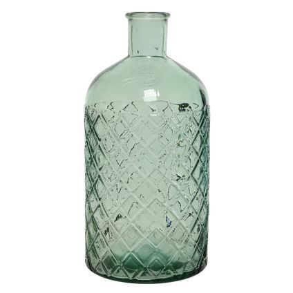 Decoris Vaas - lichtgroen - gerecycled glas - D14xH28 cm