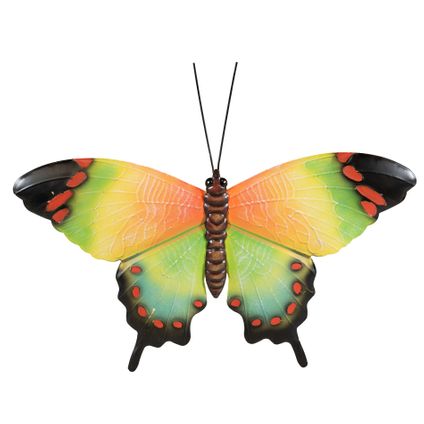 Anna's Collection Tuindecoratie - vlinder - groen - metaal - 48 cm