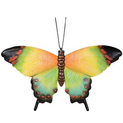 Anna's Collection Tuindecoratie - vlinder - groen - metaal - 37 cm