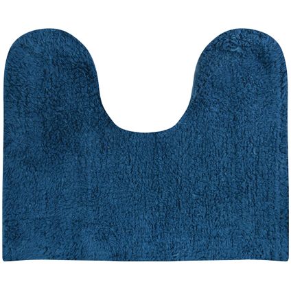 MSV WC/Badkamerkleed/badmat voor op de vloer - blauw - 45 x 35 cm
