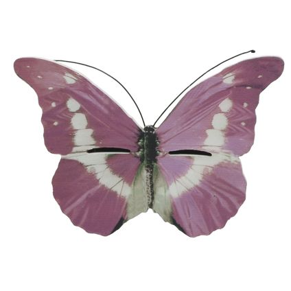 Decoris Insectenhotel - vlinderhuis - roze - 20 cm