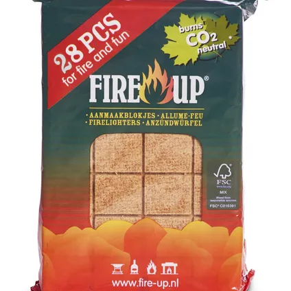 Fire-Up Barbecue aanmaakblokjes - 28x - reukloos - niet giftig - BBQ 2