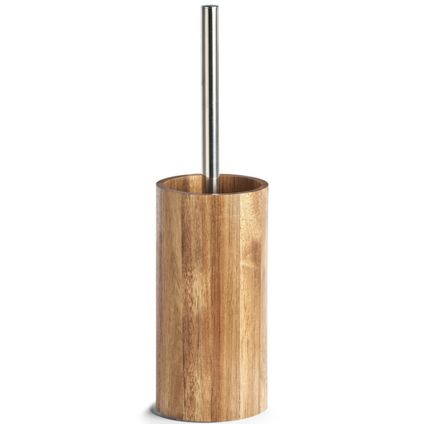Zeller Toiletborstel in houder - acacia hout - H36 cm