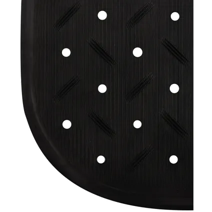 MSV Douche/bad anti-slip mat badkamer - rubber - zwart - 54 x 54 cm 2